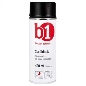 B1 Sprühlack schwarz seidenmatt 400 ml