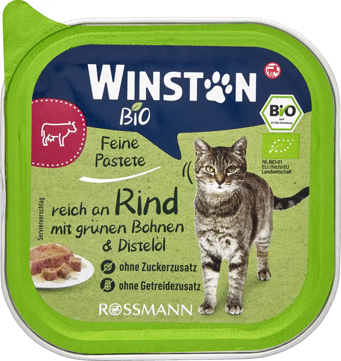 Bild 1 von Winston Bio Rind mit grünen Bohnen & Distelöl, 100 g