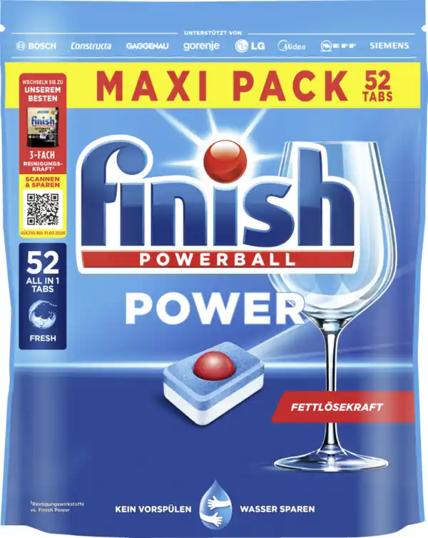 Bild 1 von Finish Power Maxipack Fresh Tabs