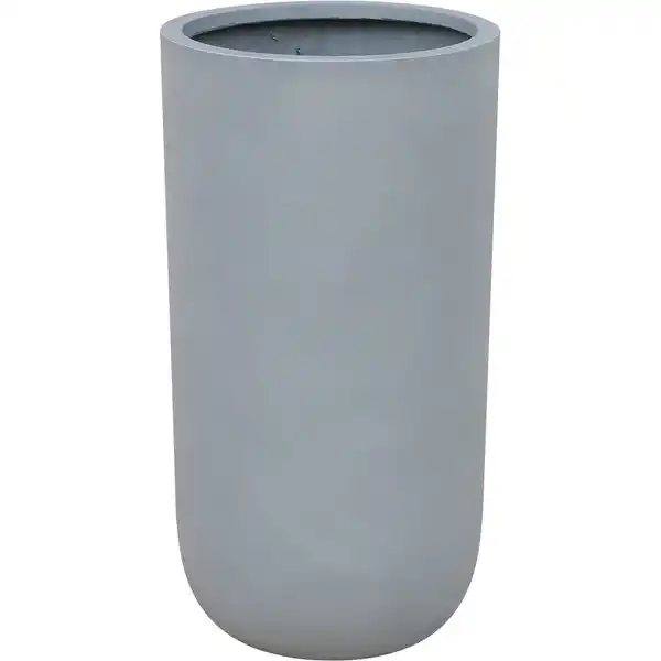 Bild 1 von toom Pflanzgefäß 'Palomo' Polyfibre Betonoptik grau rund Ø 30 x 55 cm