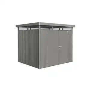 Biohort Gerätehaus 'HighLine 3' mit Doppeltür 275 x 235 cm Quarzgrau metallic