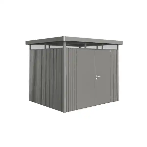 Bild 1 von Biohort Gerätehaus 'HighLine 3' mit Doppeltür 275 x 235 cm Quarzgrau metallic