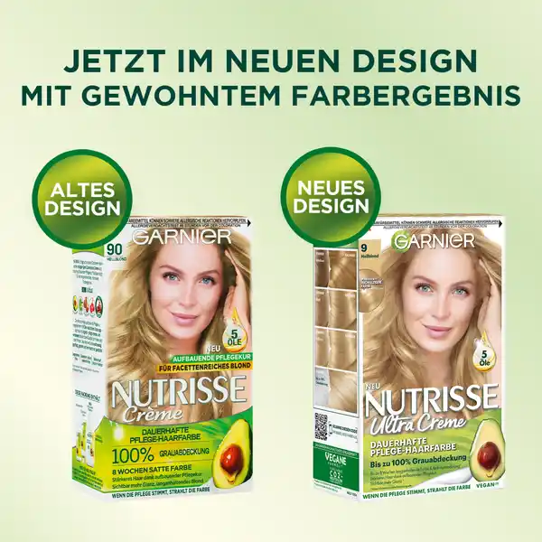 Bild 4 von Garnier Nutrisse Ultra Crème Coloration Dauerhafte Pflege-Haarfarbe 9 Hellblond