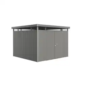 Biohort Gerätehaus 'HighLine H6' 315 x 315 cm quarzgrau-metallic mit Doppeltür