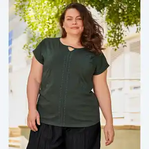 Damen-T-Shirt aus Baumwolle, große Größen