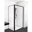 Bild 1 von Aurlane Duschkabine mit Schiebetür schwarz 120 x 200 x 80 cm