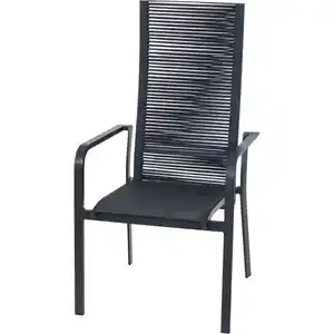 Siena Garden Sessel 'Carlton' anthrazit/matt 52 x 113 x 63 cm