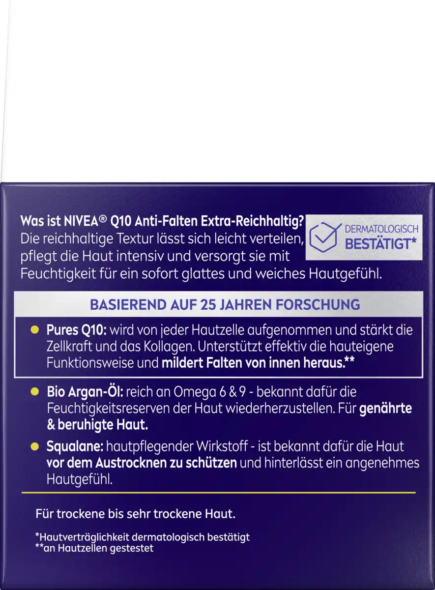 Bild 2 von NIVEA Q10 Anti-Falten Extra-Reichhaltige Nachtpflege, 50 ml