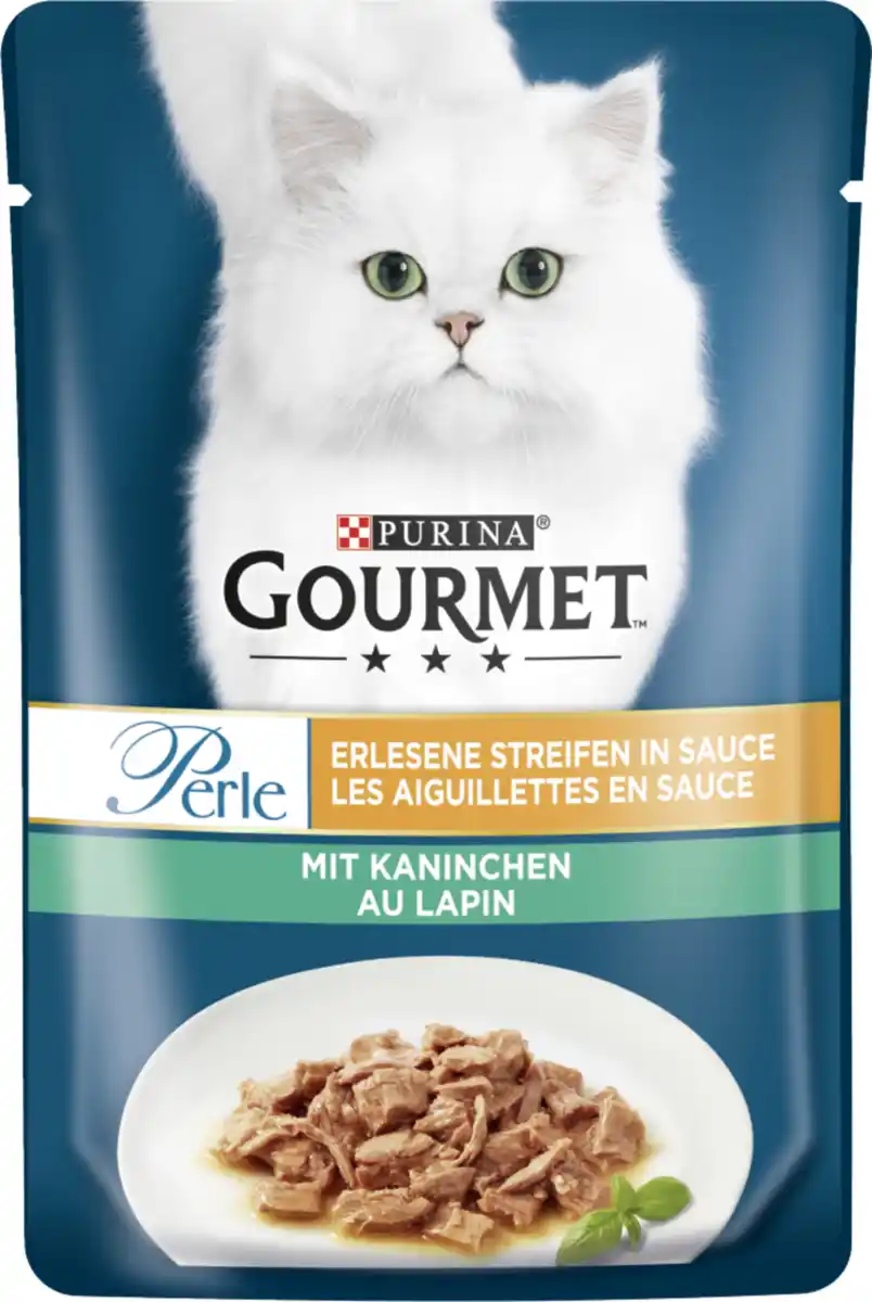 Bild 1 von Gourmet Perle Erlesene Streifen in Sauce mit Kaninchen, 85 g