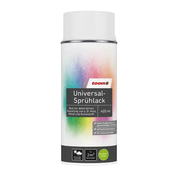 Bild 1 von toom Universal-Sprühlack 'Eisblume' weiß seidenmatt 400 ml