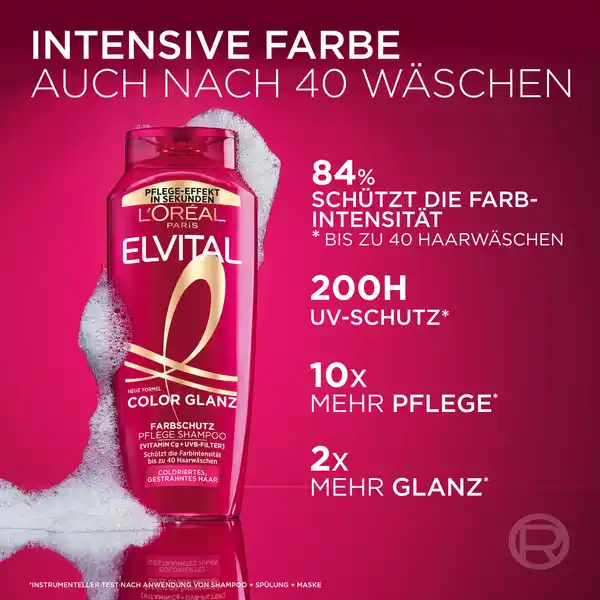 Bild 4 von L’Oréal Paris Elvital Color Glanz 2in1 Farbschutz Pflege Shampoo, 300 ml
