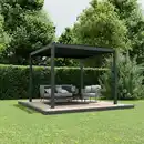 Bild 1 von Ximax Pergola 'Shade' dunkelgrau mit Beleuchtung 296 x 230 x 290 cm