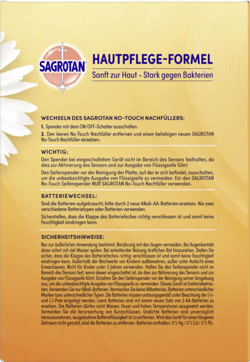 Bild 3 von Sagrotan No-Touch Automatischer Seifenspender Starterset Lotusblüte & Kamillenöl