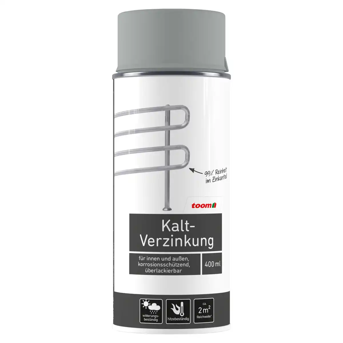 Bild 1 von toom Spezial-Sprühlack grau seidenmatt 400 ml