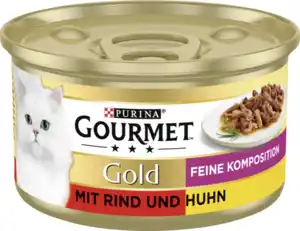 Gourmet Gold Feine Komposition mit Rind & Huhn, 85 g