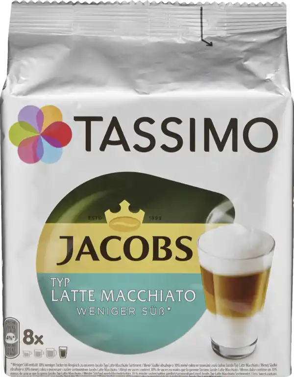 Bild 1 von TASSIMO Latte Macchiato weniger süß, 220 g