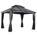 Bild 1 von Sojag Pavillon 'Mykonos 10 x 14' basaltgrau 299 x 425 x 292 cm