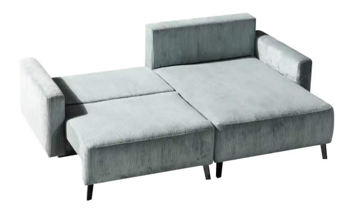 Bild 3 von Querschläfer Hagen mit Ottomane, Cord in grau, Liegefläche ca. 140 x 200 cm