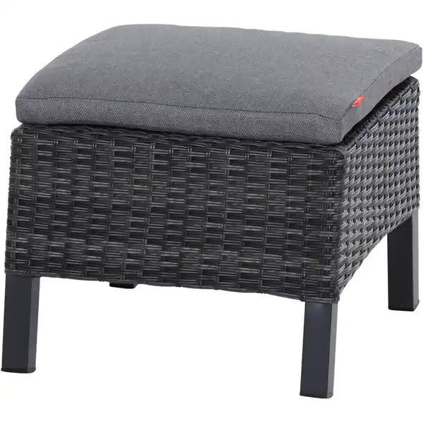 Bild 1 von Siena Garden Hocker 'Taranto' anthrazit/matt 58,5 x 40 x 50 cm