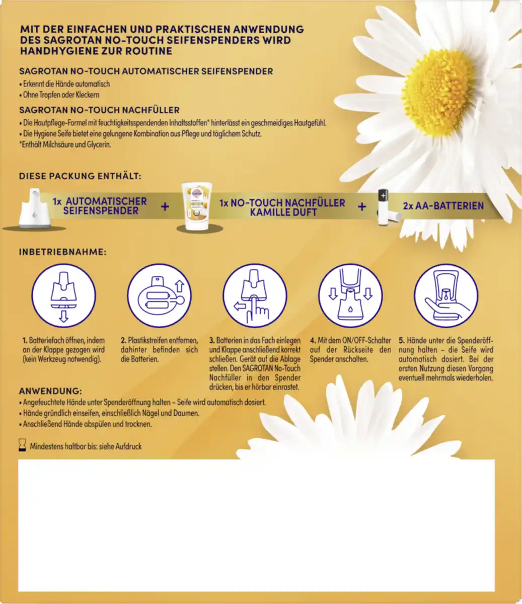 Bild 4 von Sagrotan No-Touch Automatischer Seifenspender Starterset Lotusblüte & Kamillenöl