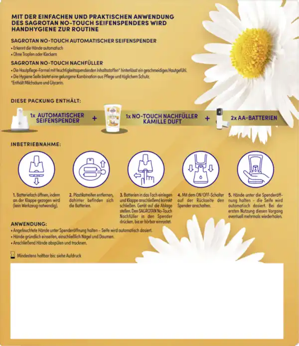 Bild 4 von Sagrotan No-Touch Automatischer Seifenspender Starterset Lotusblüte & Kamillenöl