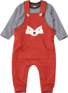 ALANA Set mit Latzhose mit Fuchs-Motiv & Langarmshirt, braun, Gr. 80
