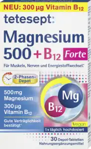 tetesept Magnesium 500 + B12 Forte, 42,8 g
