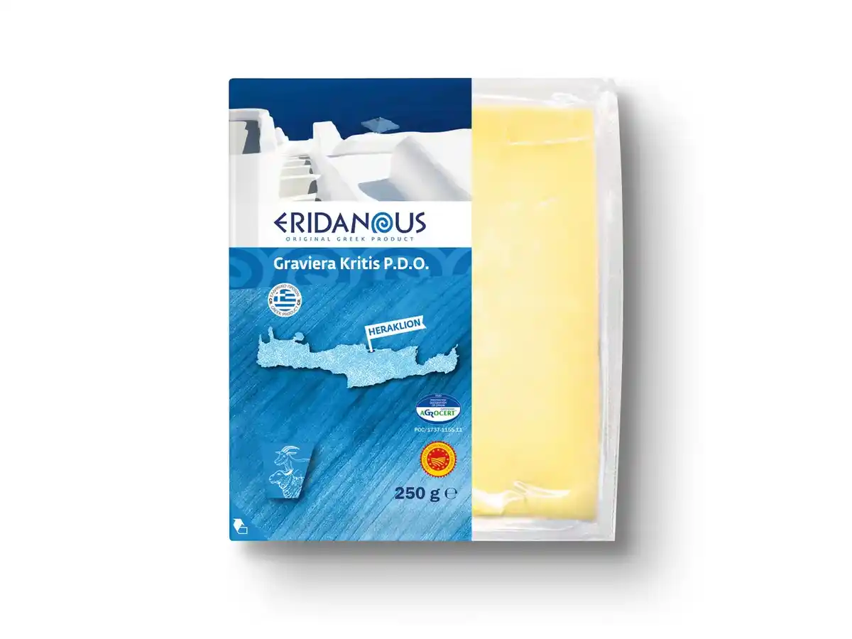 Bild 1 von Eridanous Graviera Kritis Käse g.U.,  250 g