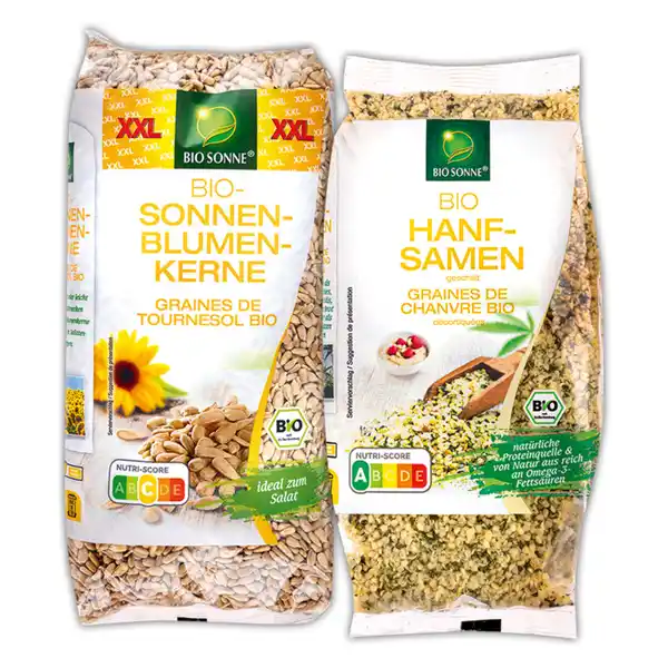 Bild 1 von Bio Sonne Bio-Sonnenblumenkerne XXL / Hanfsamen