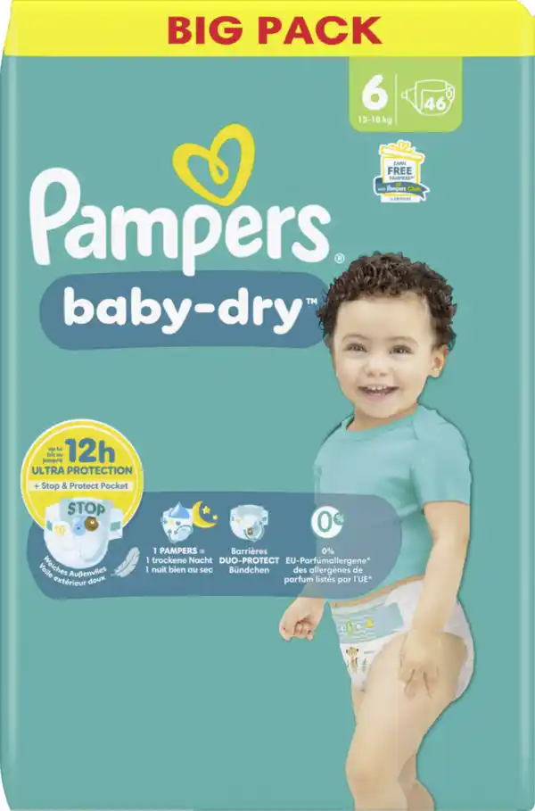 Bild 1 von Pampers Baby Dry Windeln Gr.6 Extra Large 13-18kg Big Pack