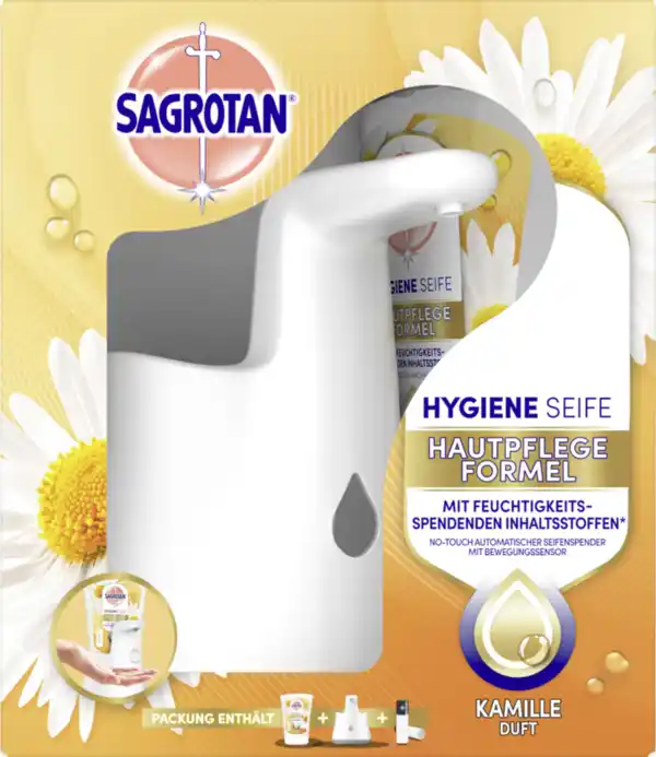 Bild 1 von Sagrotan No-Touch Automatischer Seifenspender Starterset Lotusblüte & Kamillenöl