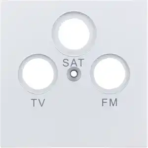 toom Abdeckung für Antennensteckdose 'Designline' TV/RF/SAT silbern
