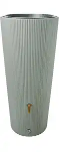 4rain Regenspeicher Vaso 2 in 1 Decor 220 L agave mit Pflanzschale