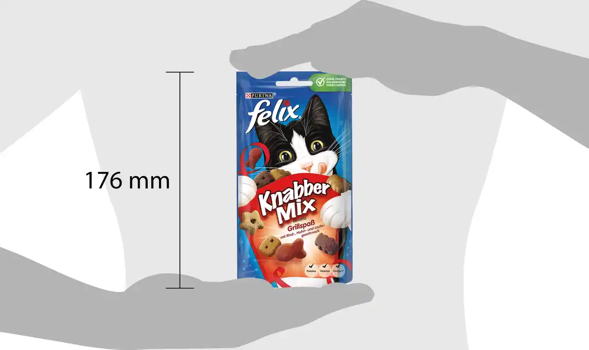 Bild 4 von Felix Knabber Mix Leckerlis Grillspaß mit Rind-, Huhn- & Lachsgeschmack, 60 g