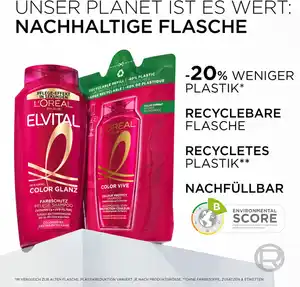 L’Oréal Paris Elvital Color Glanz 2in1 Farbschutz Pflege Shampoo, 300 ml