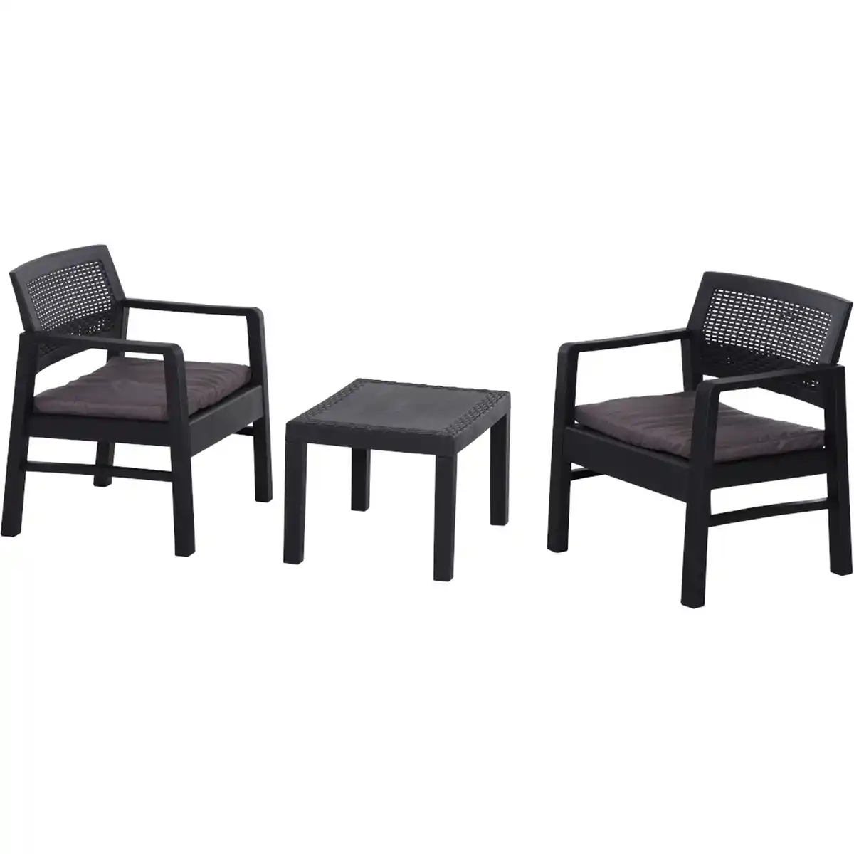 Bild 1 von PROGARDEN Balkonmöbel-Set 'Kraka' anthrazit 3-teilig