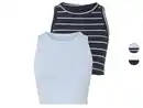 Bild 1 von esmara® Damen Crop-Tops, 2 Stück, gerippt