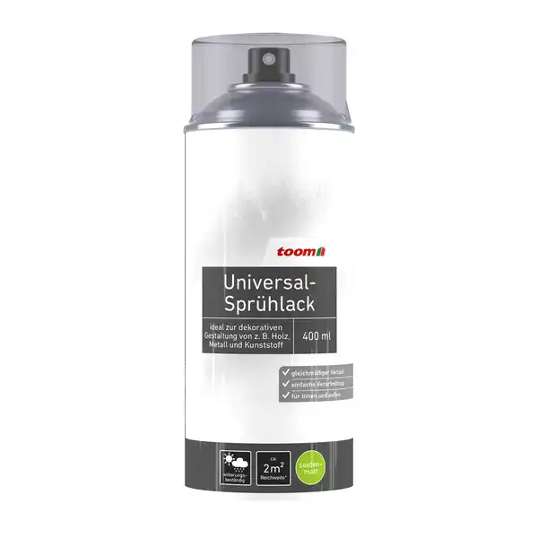 Bild 1 von toom Universal-Sprühlack transparent seidenmatt 400 ml