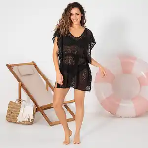 Damen-Strandkleid in Spitzeoptik