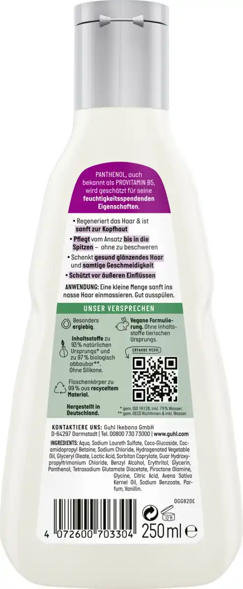 Bild 2 von Guhl Panthenol + Reparatur Shampoo, 250 ml