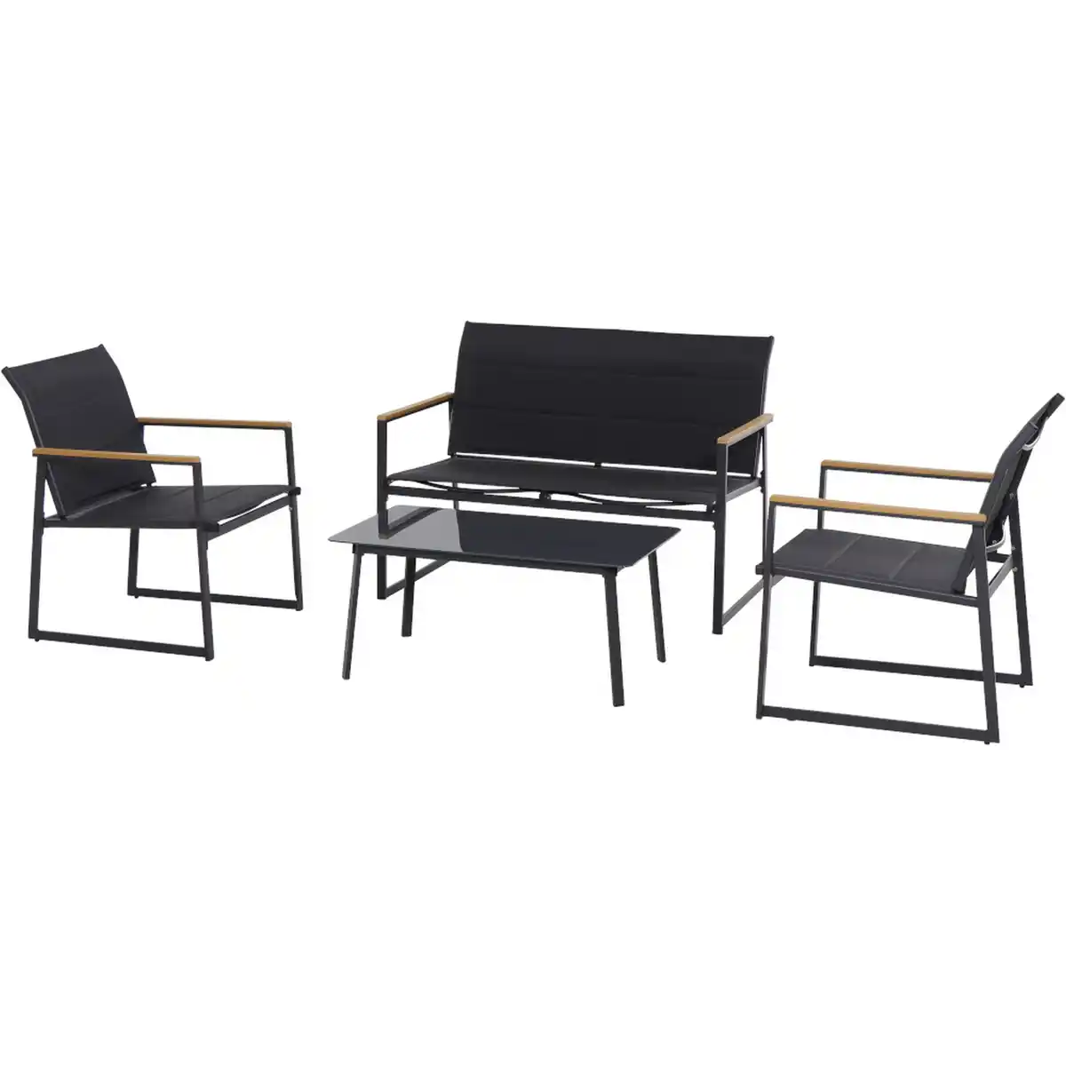 Bild 1 von Loungemöbel-Set 'Santos' anthrazit 4-teilig