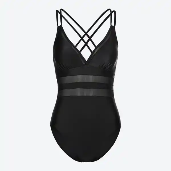 Bild 2 von Damen-Badeanzug mit Mesheinsatz