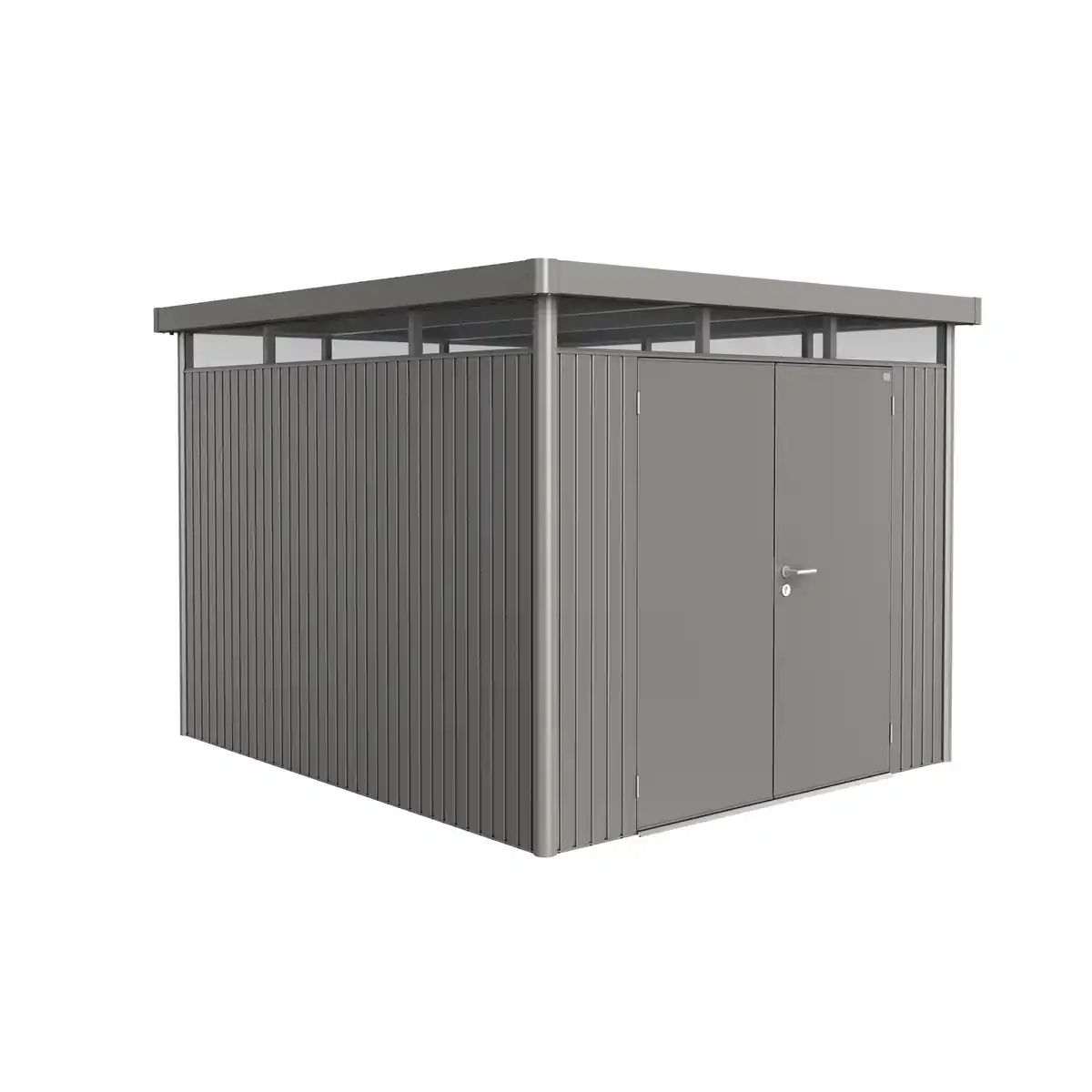 Bild 1 von Biohort Gerätehaus 'HighLine 5' mit Doppeltür 275 x 315 cm Quarzgrau metallic