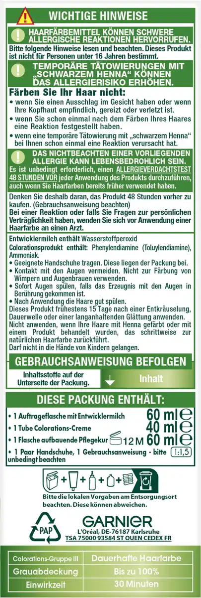 Bild 2 von Garnier Nutrisse Ultra Crème Coloration Dauerhafte Pflege-Haarfarbe 9 Hellblond