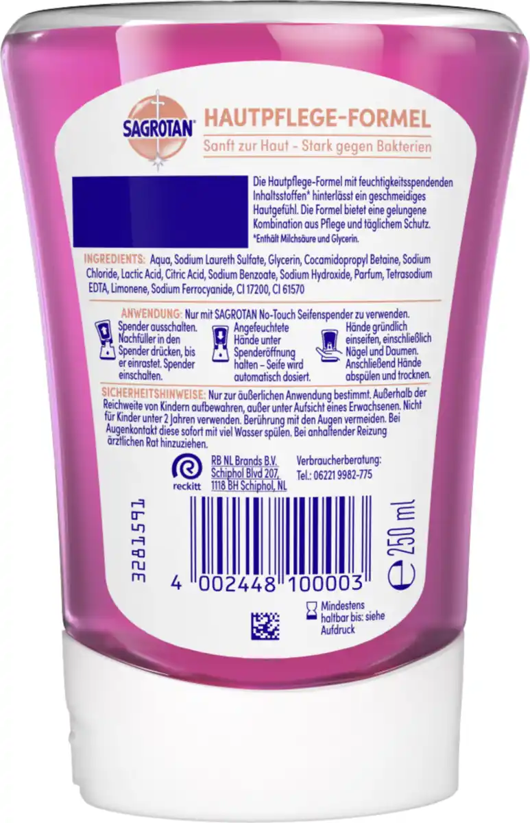 Bild 2 von Sagrotan No-Touch Nachfüller Flüssige Handseife Brombeere & Waldfrüchte, 250 ml