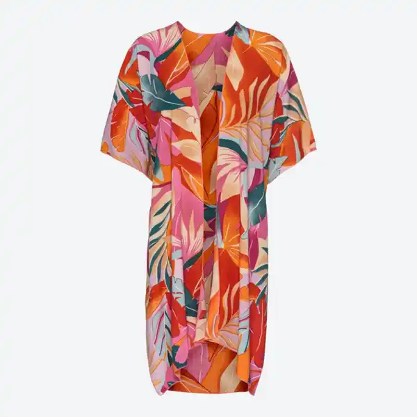 Bild 2 von Damen-Strandkleid mit Blätter-Muster