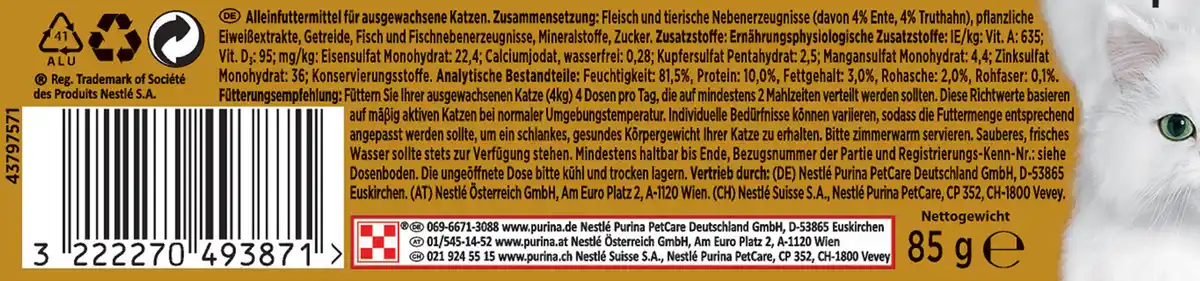 Bild 2 von Gourmet Gold Feine Komposition mit Ente & Truthahn, 85 g