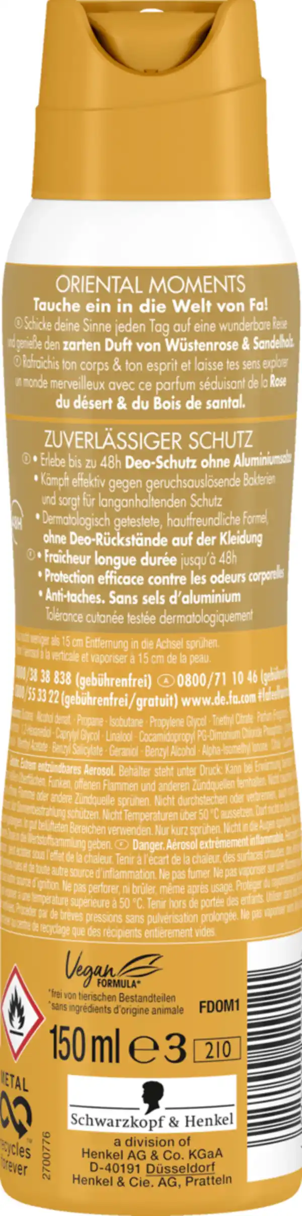 Bild 2 von Fa Deospray Oriental Moments, 150 ml