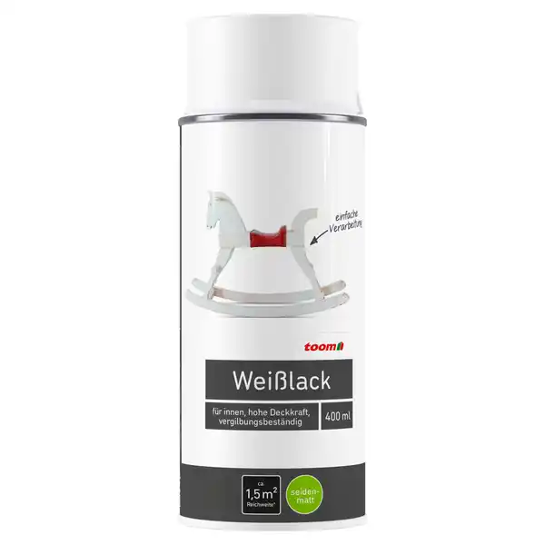 Bild 1 von toom Sprühlack weiß seidenmatt 400 ml