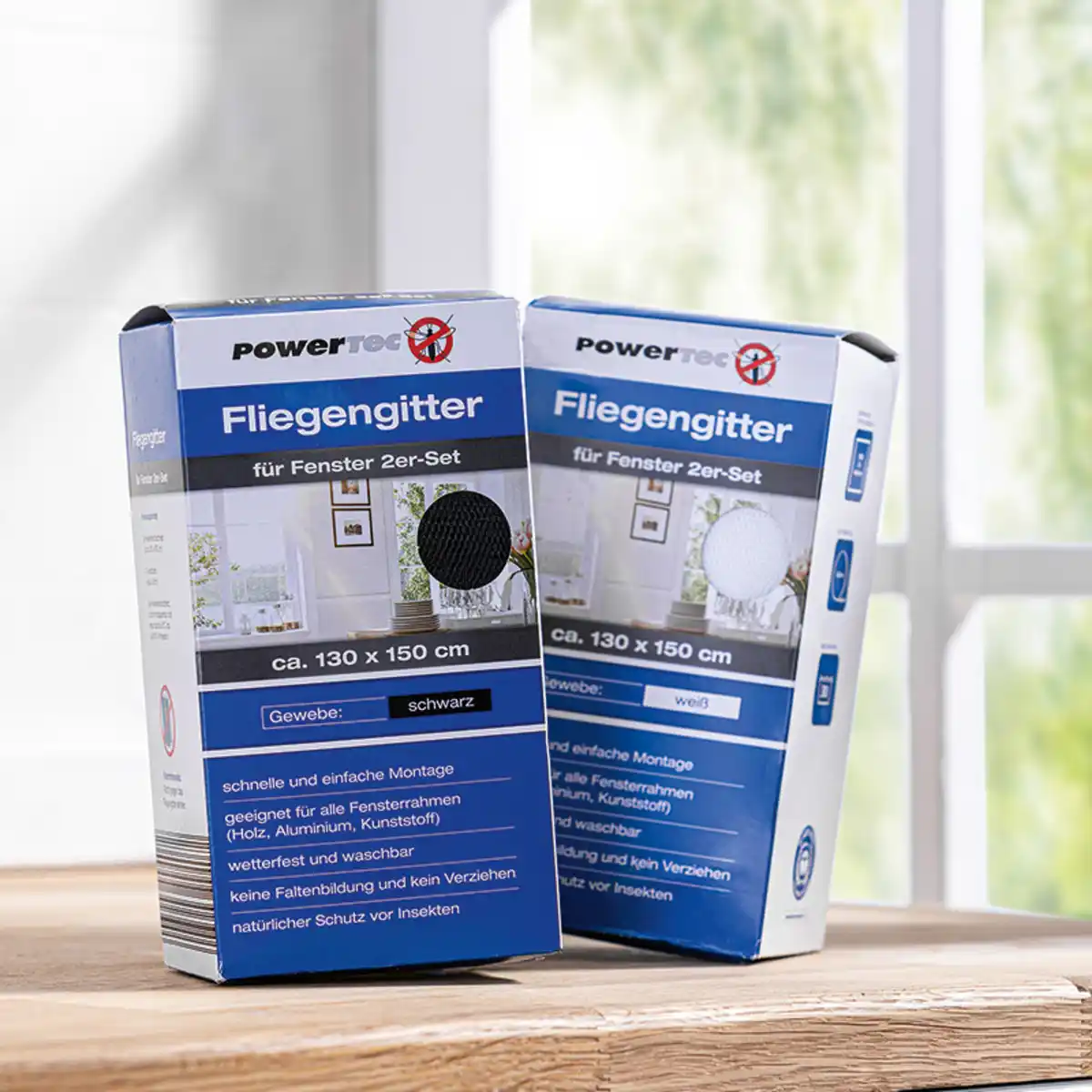 Bild 1 von Powertec Insect Fenster-Fliegengitter 2er-Set